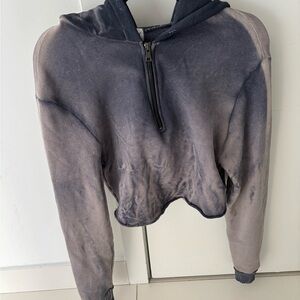 Cotton Citizen Gray Tie-Dye Cowl Neck Sweater